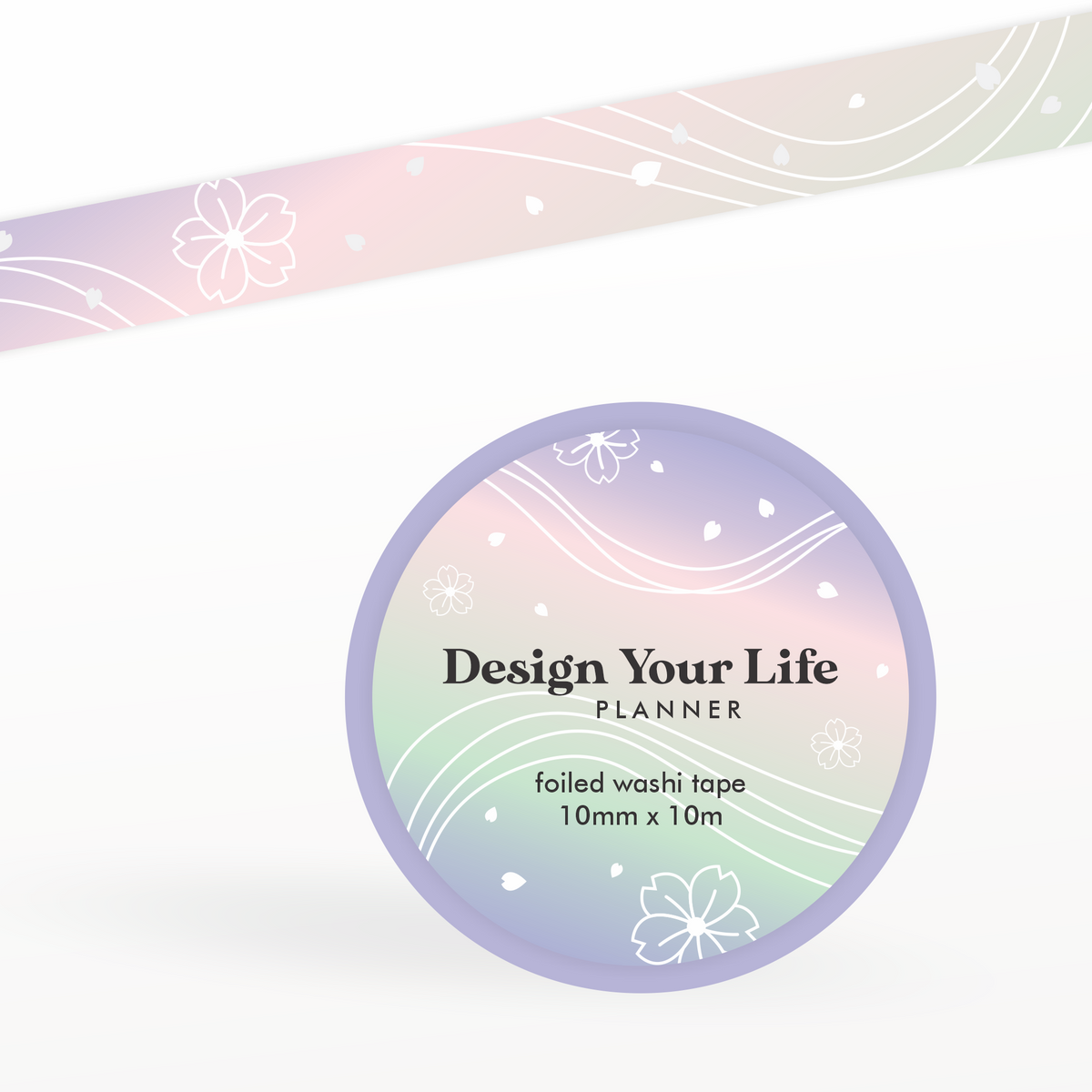 Sakura Galactic—Washi Tape (10mm) – Design Your Life Planner