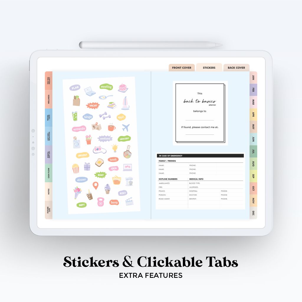 Digital Back to Basics Planner Undated