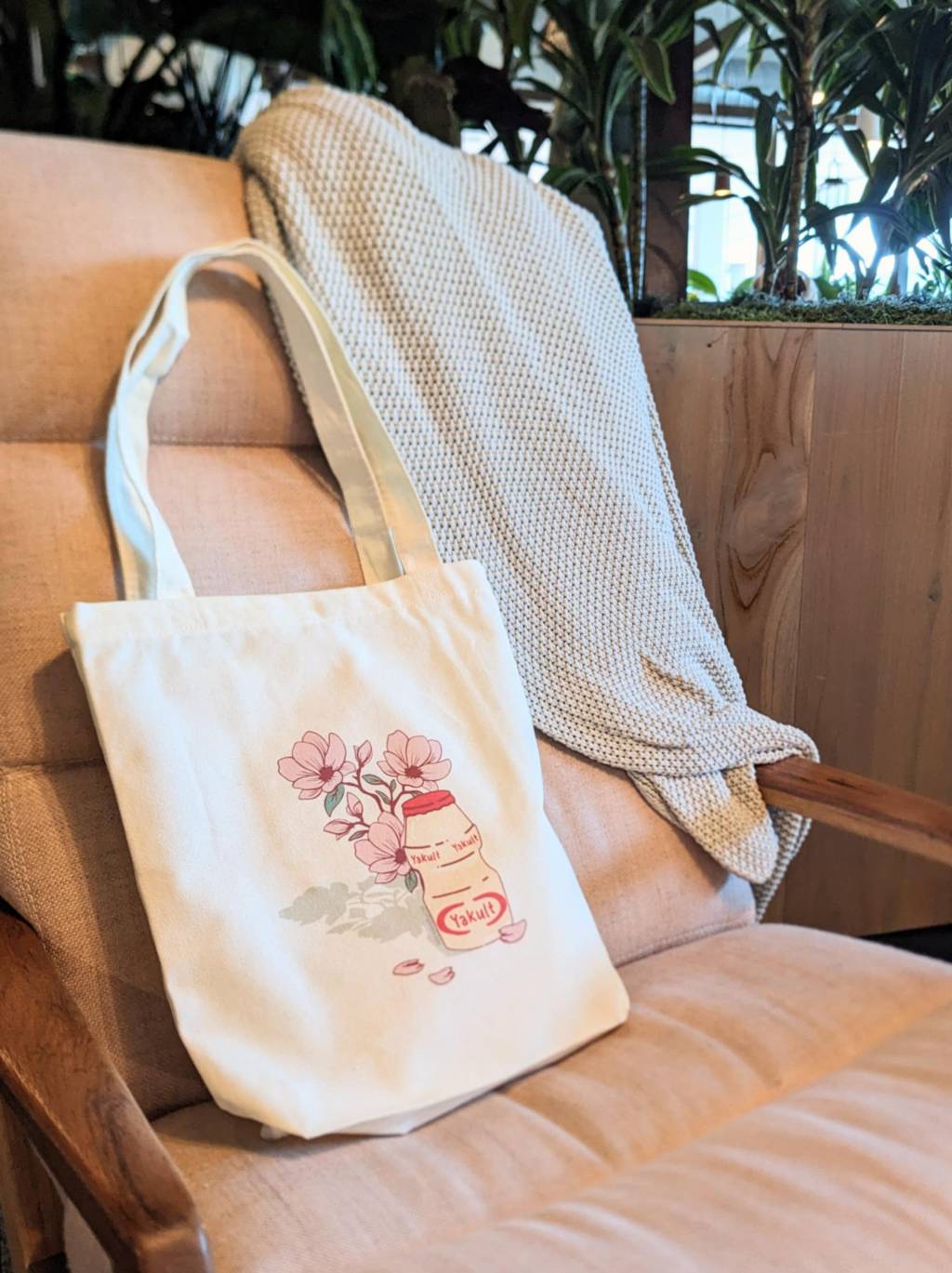 Floral Yakult Tote Bag