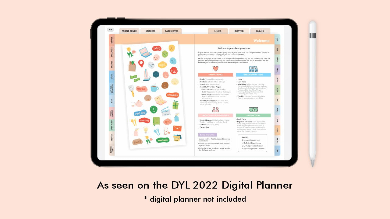 Digital Planner Stickers (2022 edition)
