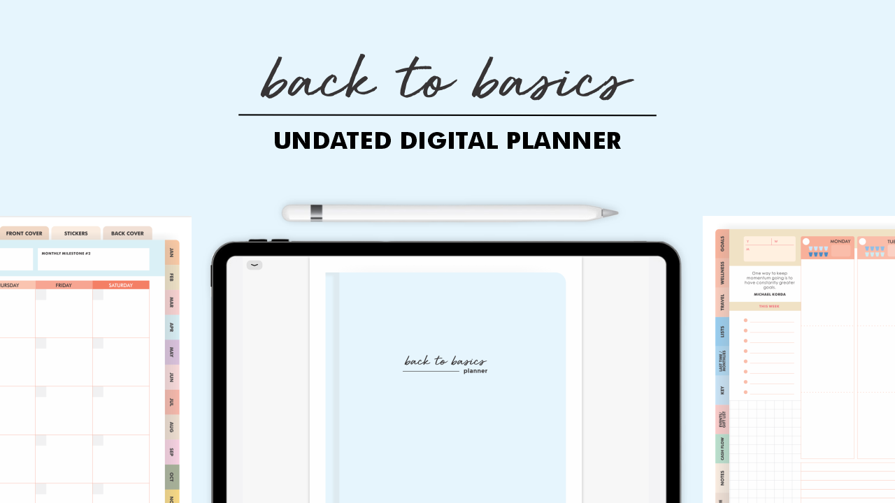 Digital Back to Basics Planner (undated)