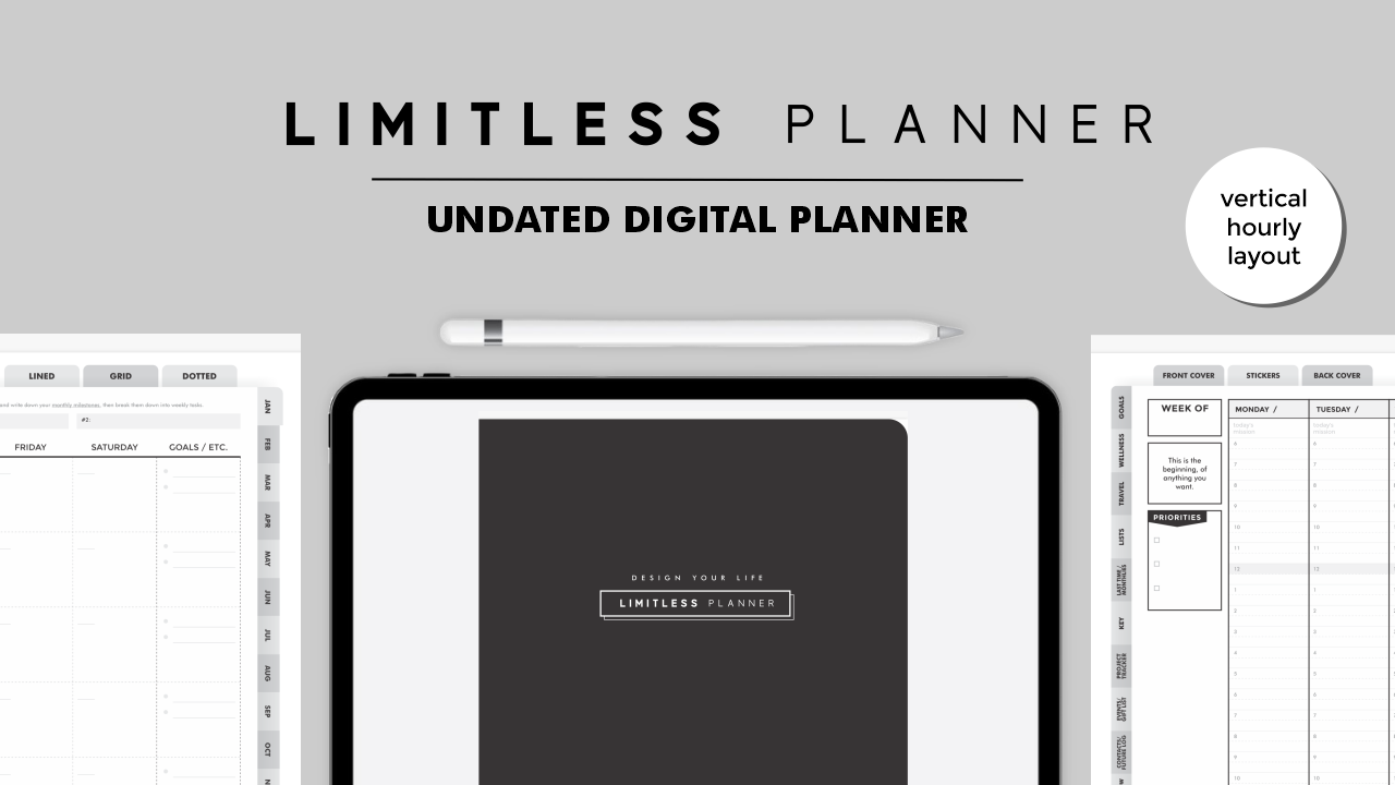 Digital Limitless Planner (hourly undated)