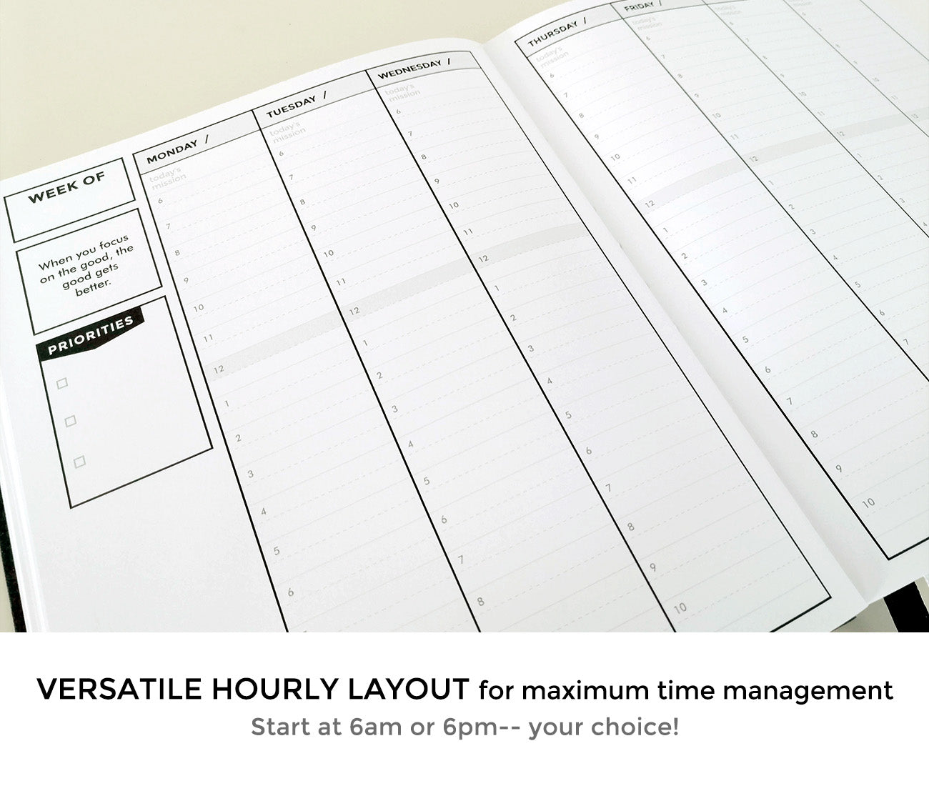 Versatile Hourly Layout-- Start at 6am or 6pm